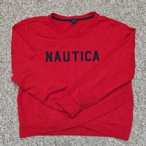 Nautica Red Sweatshirt with Black Logo
